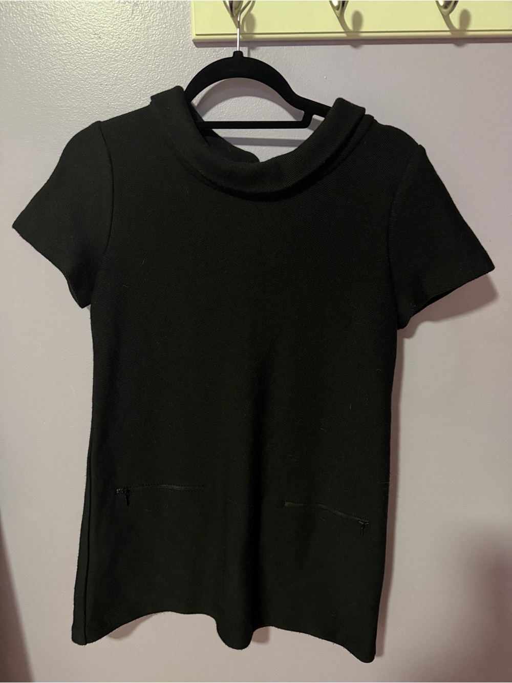 Theory Black Short-Sleeve Crewneck Sweater